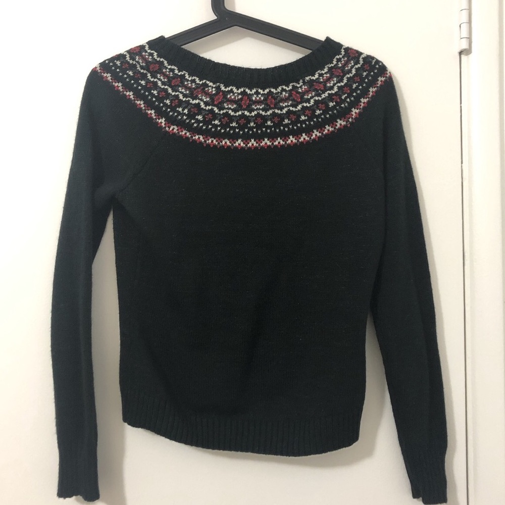BLACK SWEATER WITH DETAILS - Picture 2 of 3